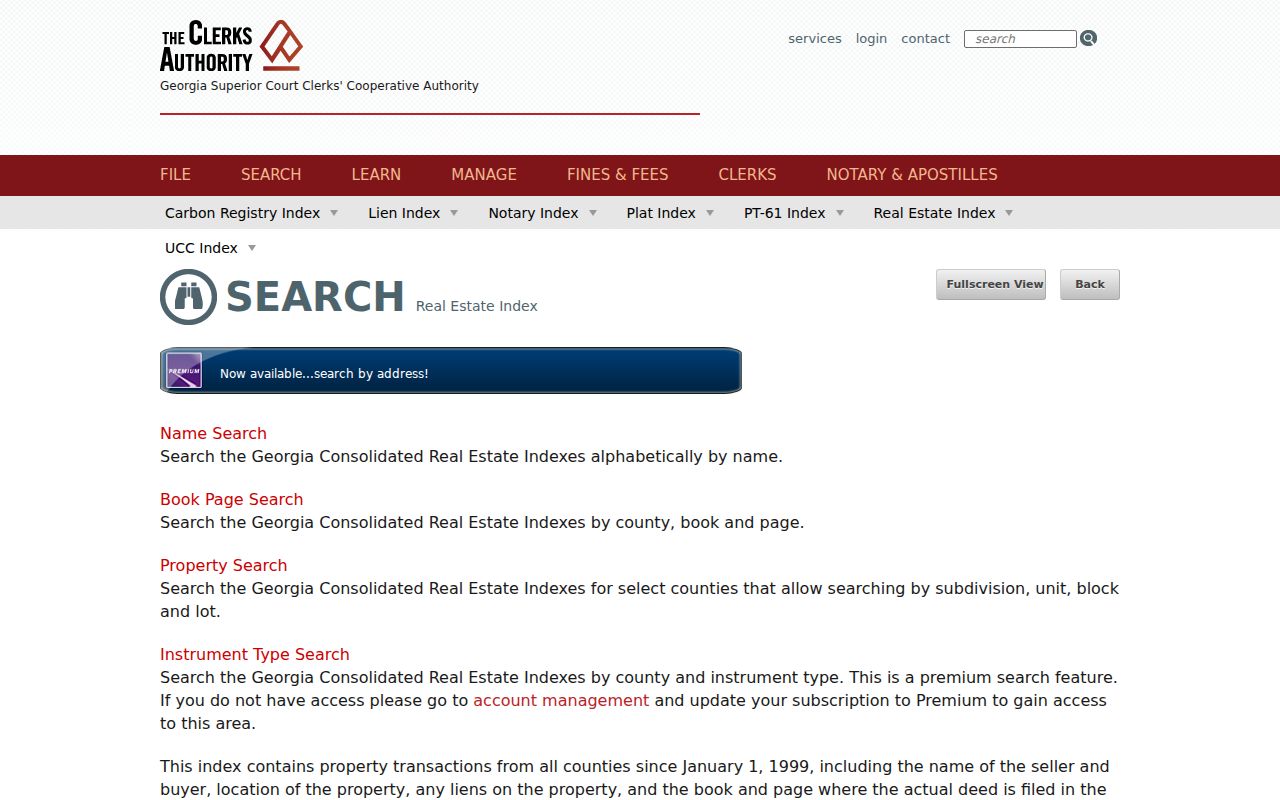 Brookhaven people search DeKalb deed index interface