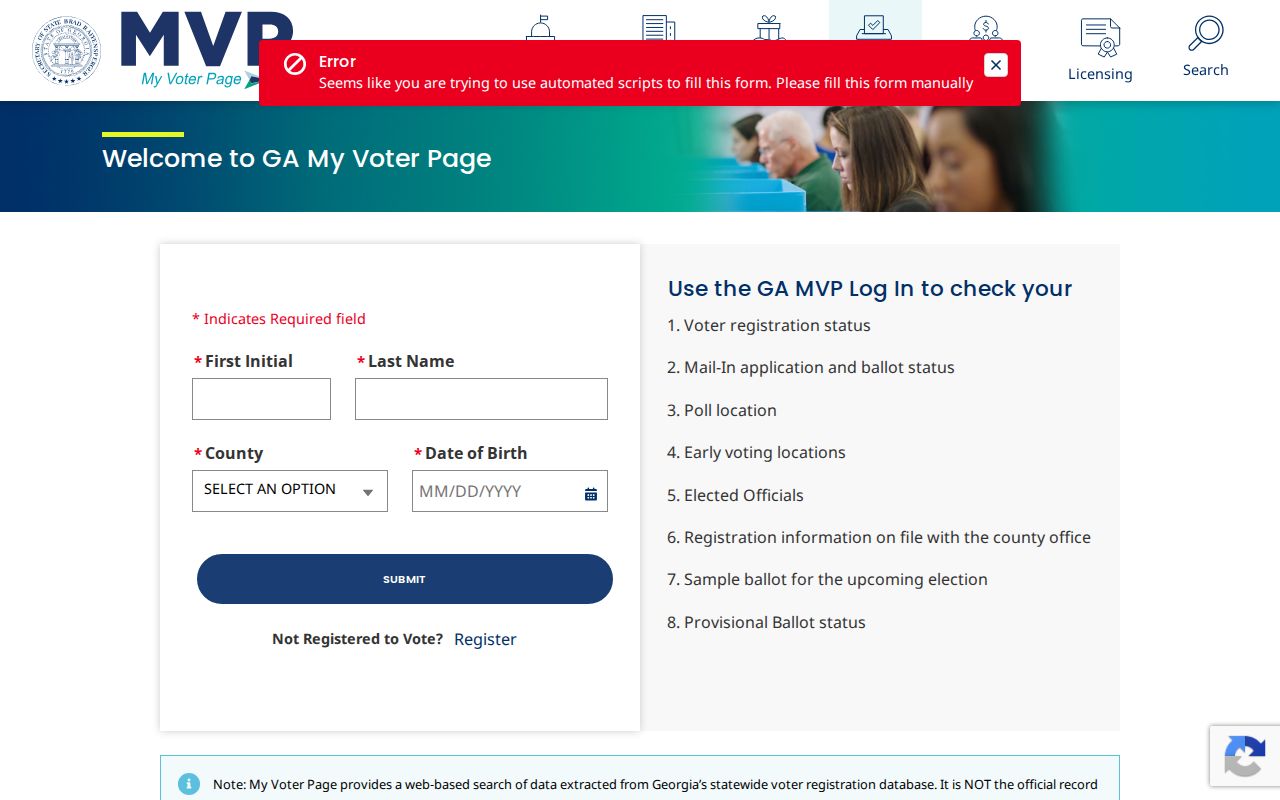 Brookhaven people search Georgia voter registration lookup