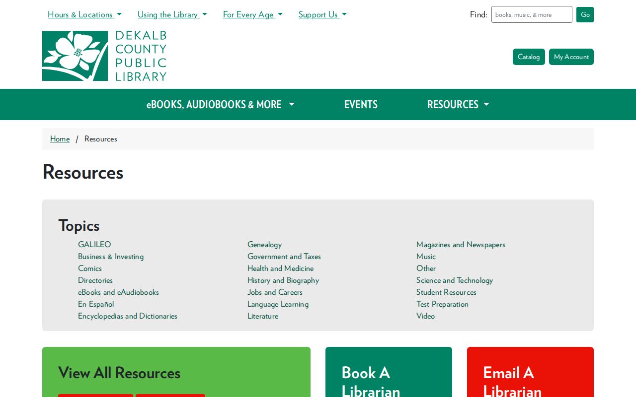 Brookhaven people directories DeKalb library history resources