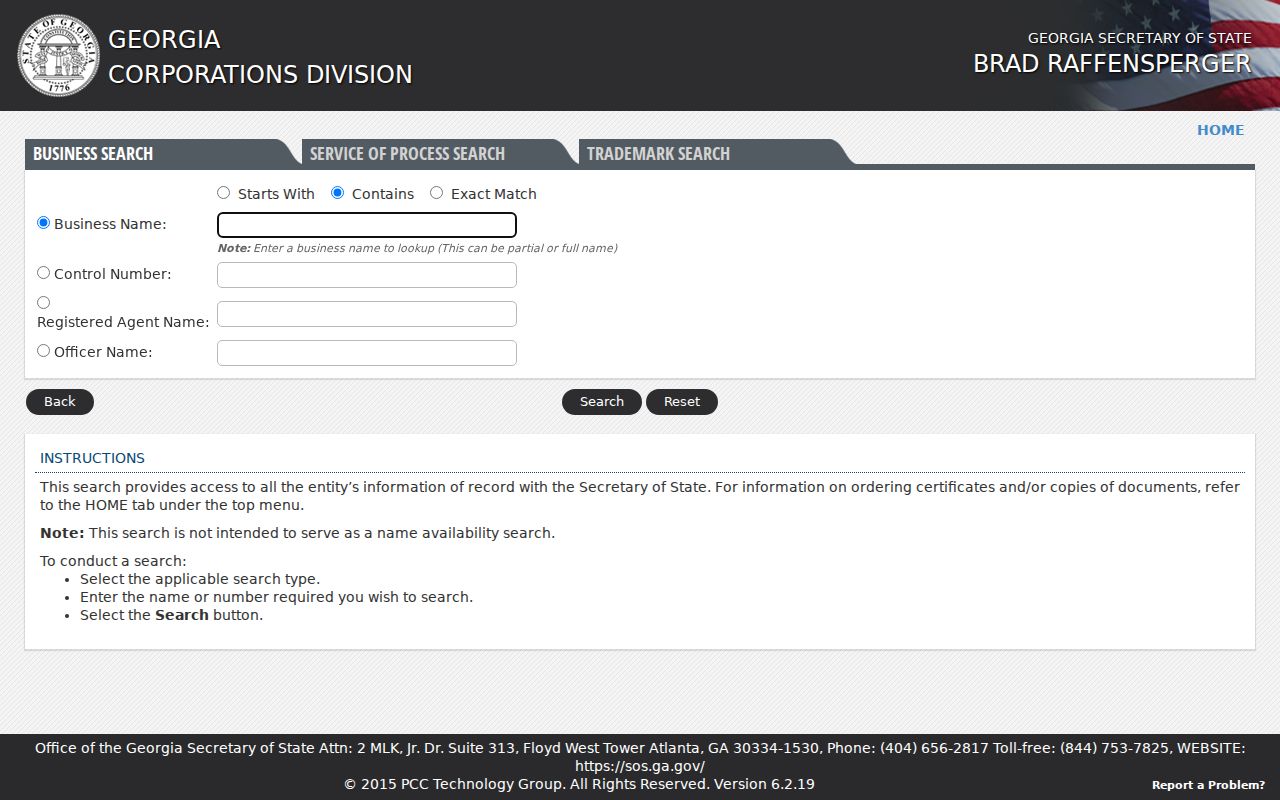 Brookhaven public records research in the Georgia corporation search